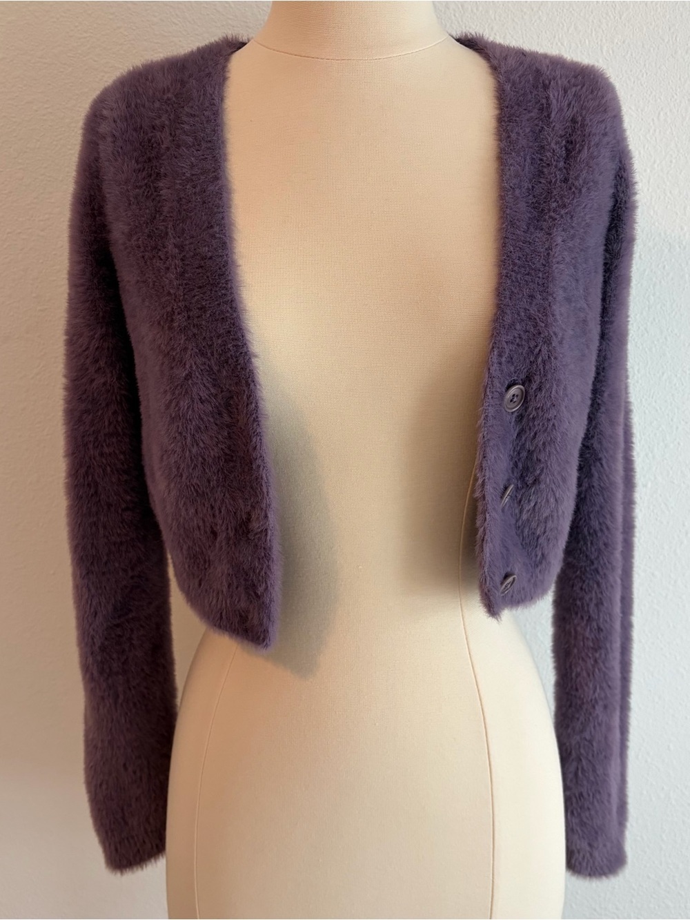 Aritzia Sunday Best Heather Mauve Reese Cardigan - Picture 8 of 13